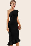 Midnight In London Off Shoulder Bodycon Dress