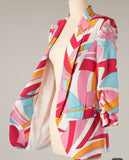 Geo design blazer