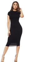 Simple black body con dress