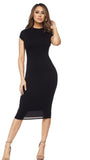 Simple black body con dress
