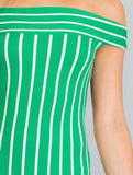 Green striped dress