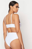White cutout bathing suit