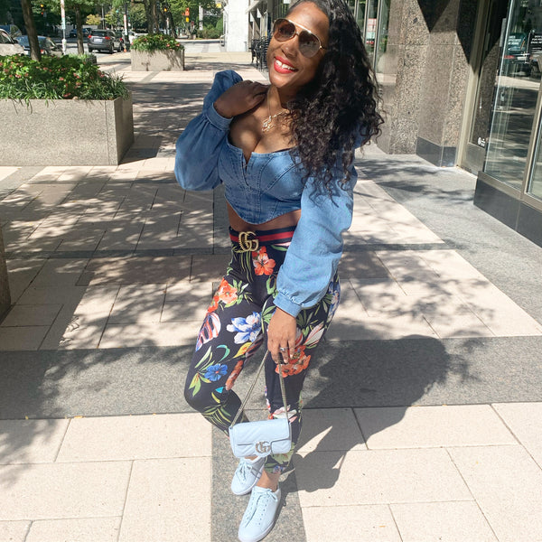 Denim crop top