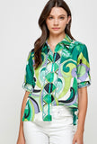 Green breezy blouse