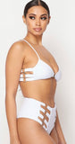White cutout bathing suit