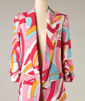 Geo design blazer