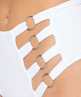 White cutout bathing suit