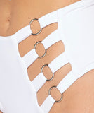 White cutout bathing suit