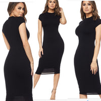 Simple black body con dress