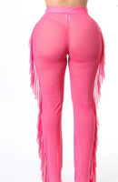 Ruffle Trim Cover-Up Pants