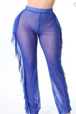 Ruffle Trim Cover-Up Pants